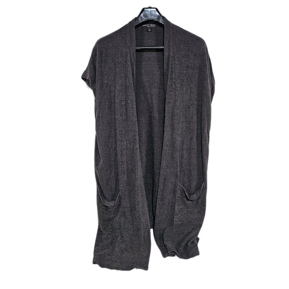 Barefoot Dreams Cardigan Sweater Cozy Chic Ultra Lite Sleeveless sz 1X Black - Picture 2 of 9